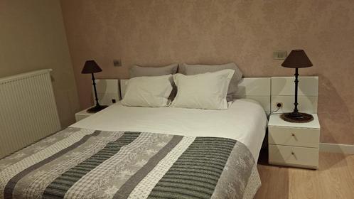 Bed 180x200 cm, Huis en Inrichting, Slaapkamer | Bedden, Gebruikt, Tweepersoons, 180 cm, 200 cm, Overige materialen, Wit, Ophalen