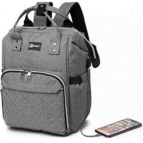 Kono Luiertas Rugzak met USB Oplaadstation baby luier-tas, Kinderen en Baby's, Luiertassen, Nieuw, Rugzak, Ophalen of Verzenden