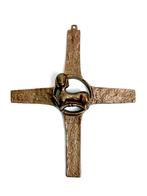 crucifix en bronze en laiton, Antiquités & Art, Enlèvement ou Envoi