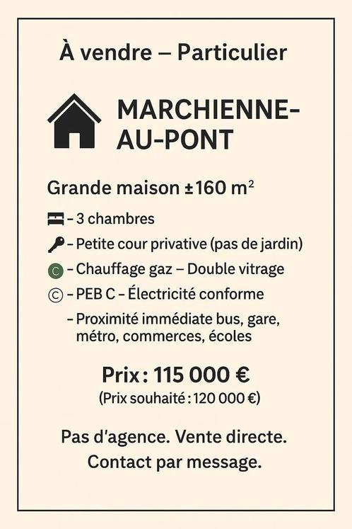 À saisir! Maison 3 chambres avec une cour privée-chauffage, Immo, Huizen en Appartementen te koop