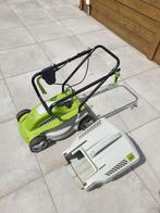 Combiset grasmaaier & grastrimmer, Tuin en Terras, Grasmaaiers, Ophalen, Gebruikt, Elektrische grasmaaier, Opvangbak