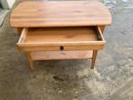 Bijzettafel hout met lade H:80 x L:50 cm, Gebruikt, 75 cm of meer, Rechthoekig, 50 tot 100 cm