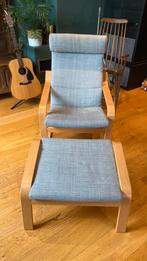 Fauteuil et repose pied IKEA, Enlèvement, Utilisé, Bois