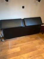 Achterwand bed in leder, Huis en Inrichting, Slaapkamer | Bedden, Ophalen, Zo goed als nieuw, Zwart