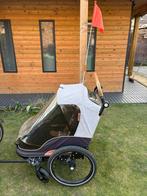 BoBike 2-in-1 fietskar en wandelwagen - zwart/bruin, Fietsen en Brommers, Ophalen, Opvouwbaar, Zo goed als nieuw, Kinderkar