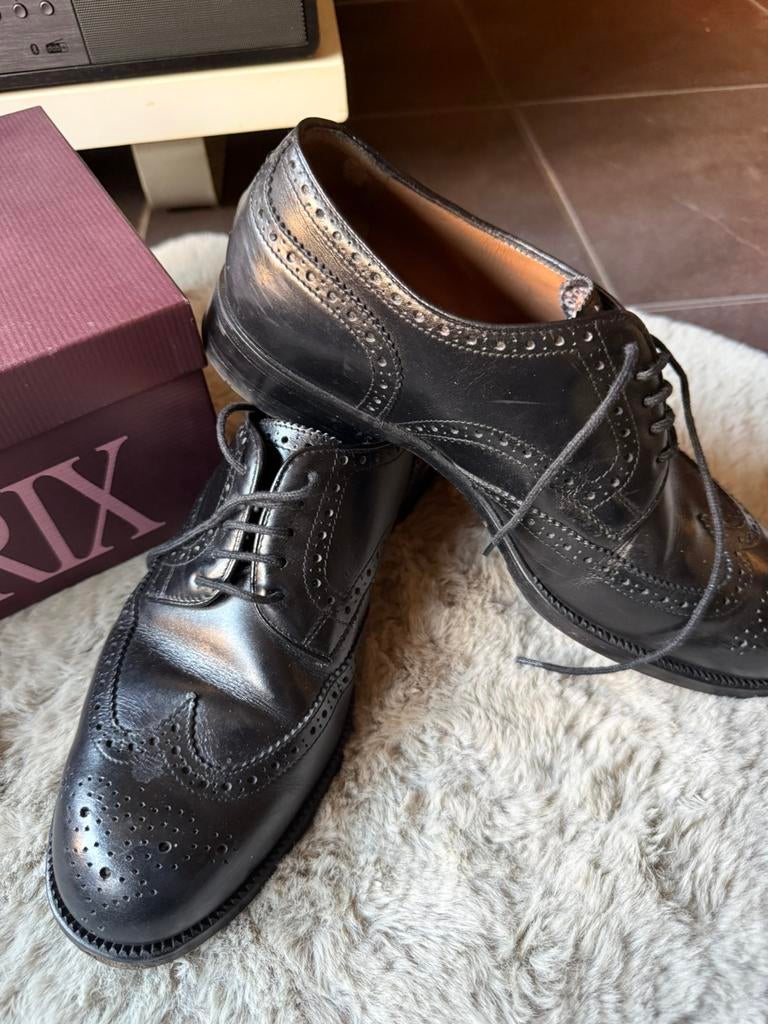 Nieuwe heren schoenen Ambiorix maat 41, Zwart, Nieuw, Ophalen of Verzenden, Veterschoenen