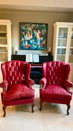 Fauteuils en cuir de style Chesterfield, 75 à 100 cm, Chesterfield, Enlèvement, Utilisé