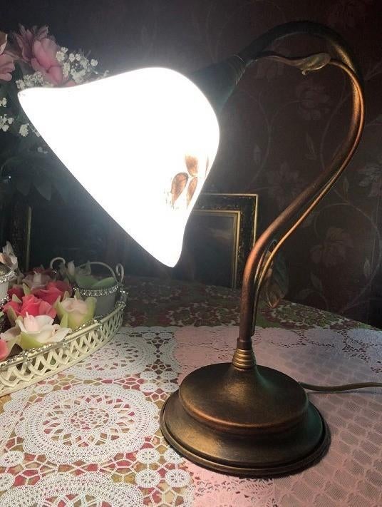 Klassiek leeslamp tafel / tafellamp vintage koper/brons art, Ophalen