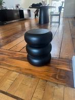 Zwarte sculpturale design kruk / bijzettafel, Ophalen, Zo goed als nieuw