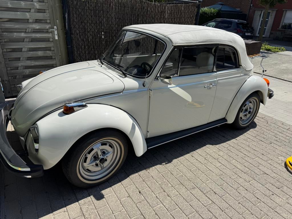 VW Volkswagen kever cabrio triple white 1979, Auto's, Volkswagen, Beetle (Kever), Cabriolet, 1600 cc, Particulier