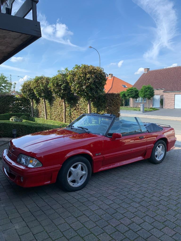 Mooie Ford Mustang 5.0 Cabrio 1992, Auto's, Ford USA, Achterwielaandrijving, 5000 cc, Cabriolet, Leder