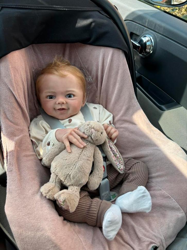 Silicone baby Penelope by Sandy Faber, Verzamelen, Poppen, Zo goed als nieuw, Pop, Levensecht of Reborn, Ophalen of Verzenden