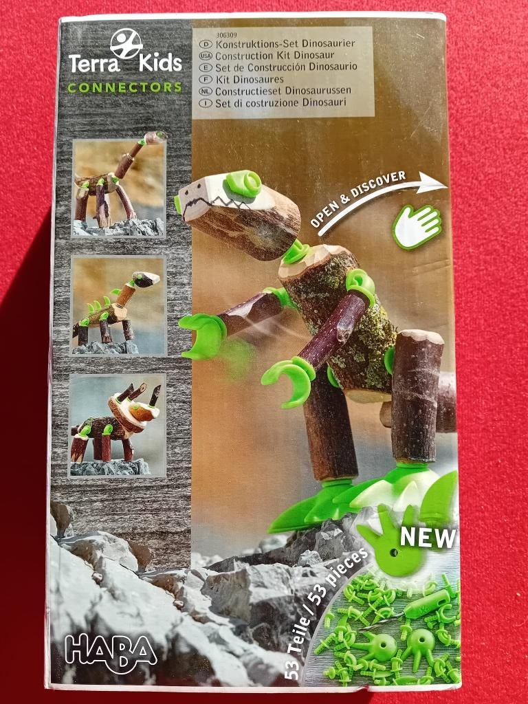 Haba Terra Kids constructieset dinosaurus, Ophalen of Verzenden, Nieuw, Bouwen