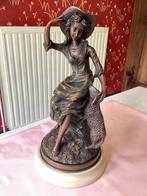 La Bergère / Bronze signé., Antiquités & Art, Enlèvement, Bronze