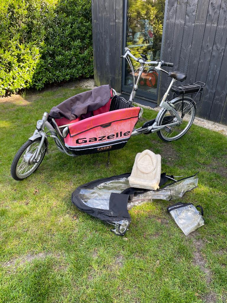 Gazelle bakfiets cabby met elektrische aandrijving, Électrique, Frein à tambour, Enlèvement, Utilisé