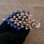 Pince à cheveux Paon rose avec strass & pierres violettes, Enlèvement ou Envoi, Comme neuf, 10 cm ou plus, Rose