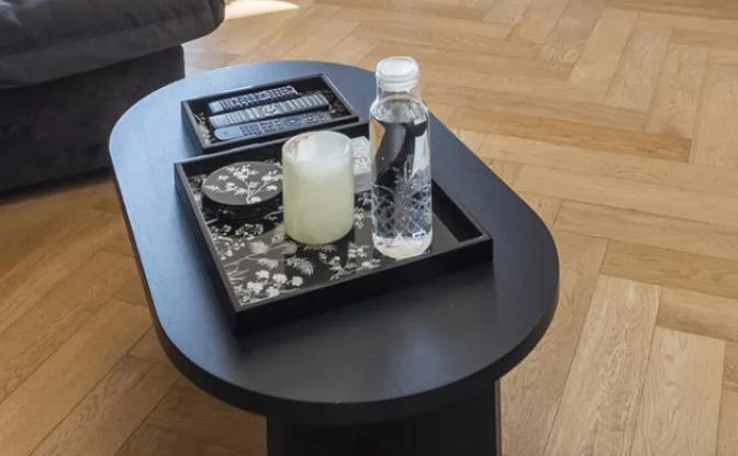 Table basse ovale en bois Toni de Westwing, Maison & Meubles, Tables | Tables de salon, Comme neuf, Moins de 50 cm, 50 à 100 cm