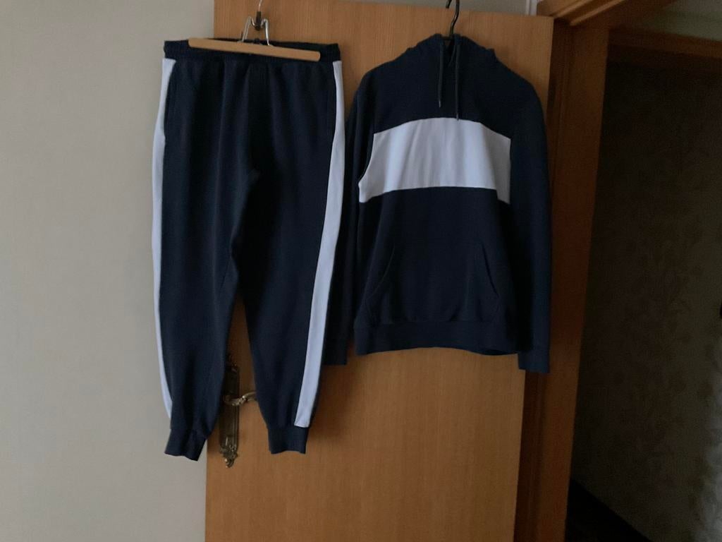 Joggingpak heren, Kleding | Heren, Sportkleding, Ophalen of Verzenden, Gedragen, Maat 48/50 (M), Blauw