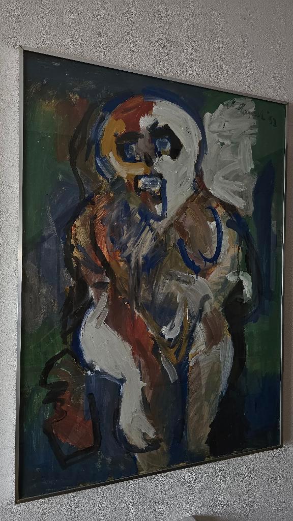 Groot werk Karel Appel 1952 gesigneerd, Antiek en Kunst, Kunst | Schilderijen | Klassiek, Ophalen