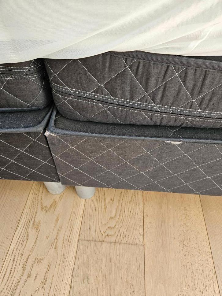 boxspring, Maison & Meubles, Chambre à coucher | Lits boxsprings, Utilisé, 140 cm, 200 cm, Deux personnes, Noir, Enlèvement