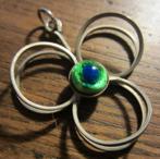 Metalen sixties hanger met steen, Verzenden, Overige materialen, Hanger