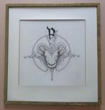 ROGER VAN BELLEGHEM / RAMSKOP / ORIGINEEL WERK / 49x46cm, Ophalen of Verzenden