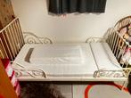 Minnen meegroeibed met matras en hoeslakens wit Ikea, Kinderen en Baby's, Kinderkamer | Bedden, Ophalen, Zo goed als nieuw, Matras