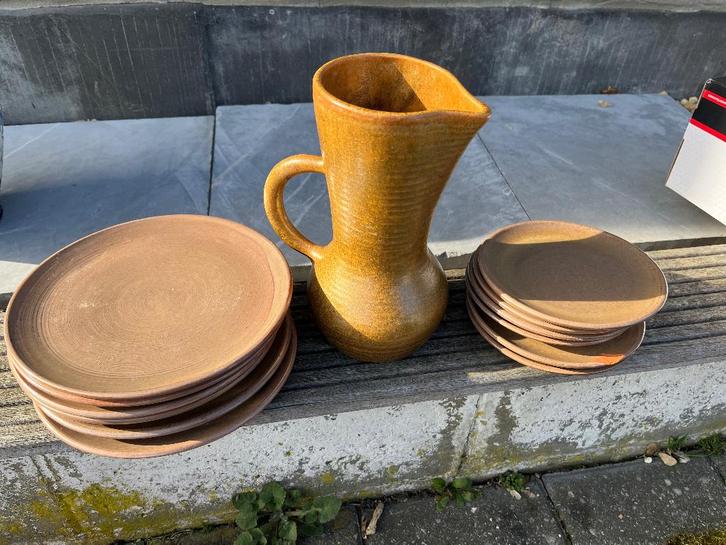 Ensemble Service en Grès Vintage, Antiek en Kunst, Antiek | Keramiek en Aardewerk, Ophalen