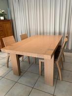 Tafel en stoelen, Huis en Inrichting, Tafels | Eettafels, Ophalen, 100 tot 150 cm, Zo goed als nieuw, Vijf personen of meer
