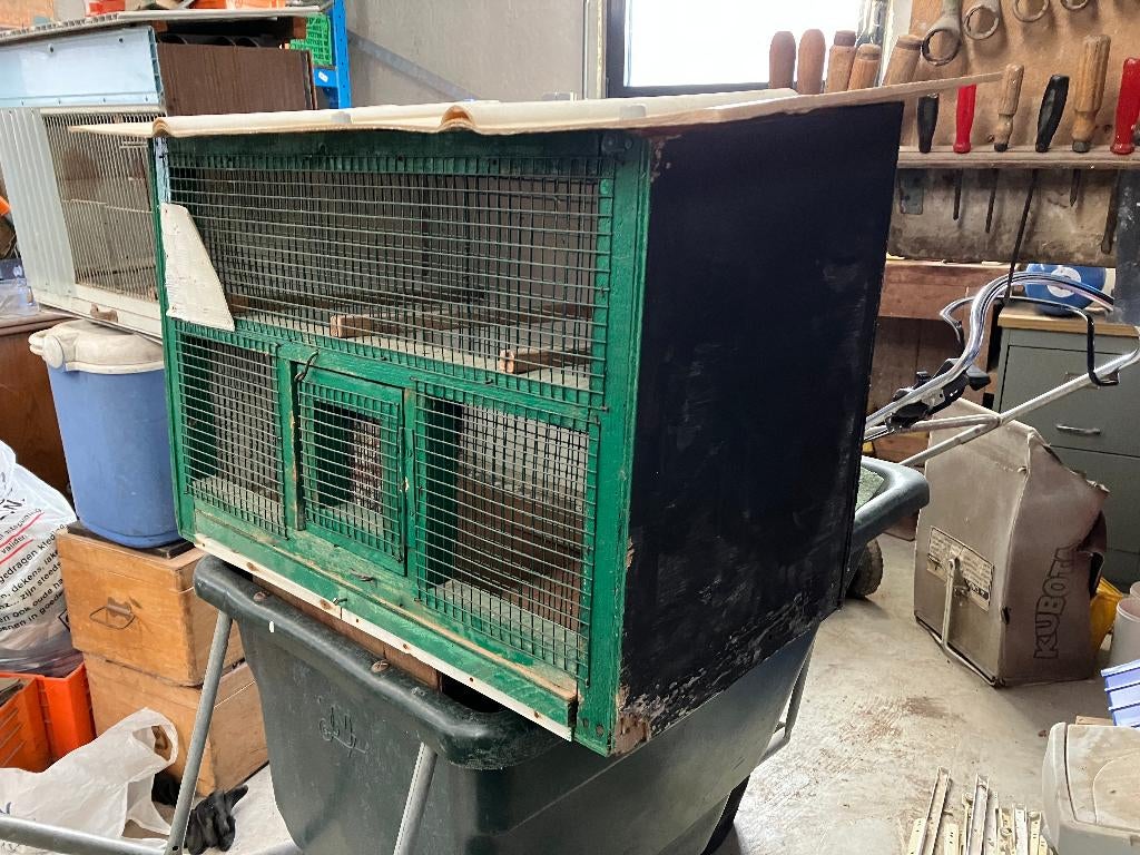 vinken-vogel-kweekkooi, Enlèvement, Utilisé, Bois, Cage à oiseaux