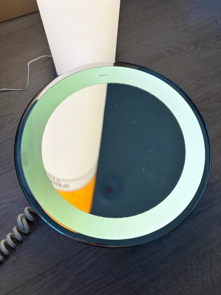 Make-up spiegel Hansgrohe, Huis en Inrichting, Ophalen of Verzenden, Gebruikt, Rond