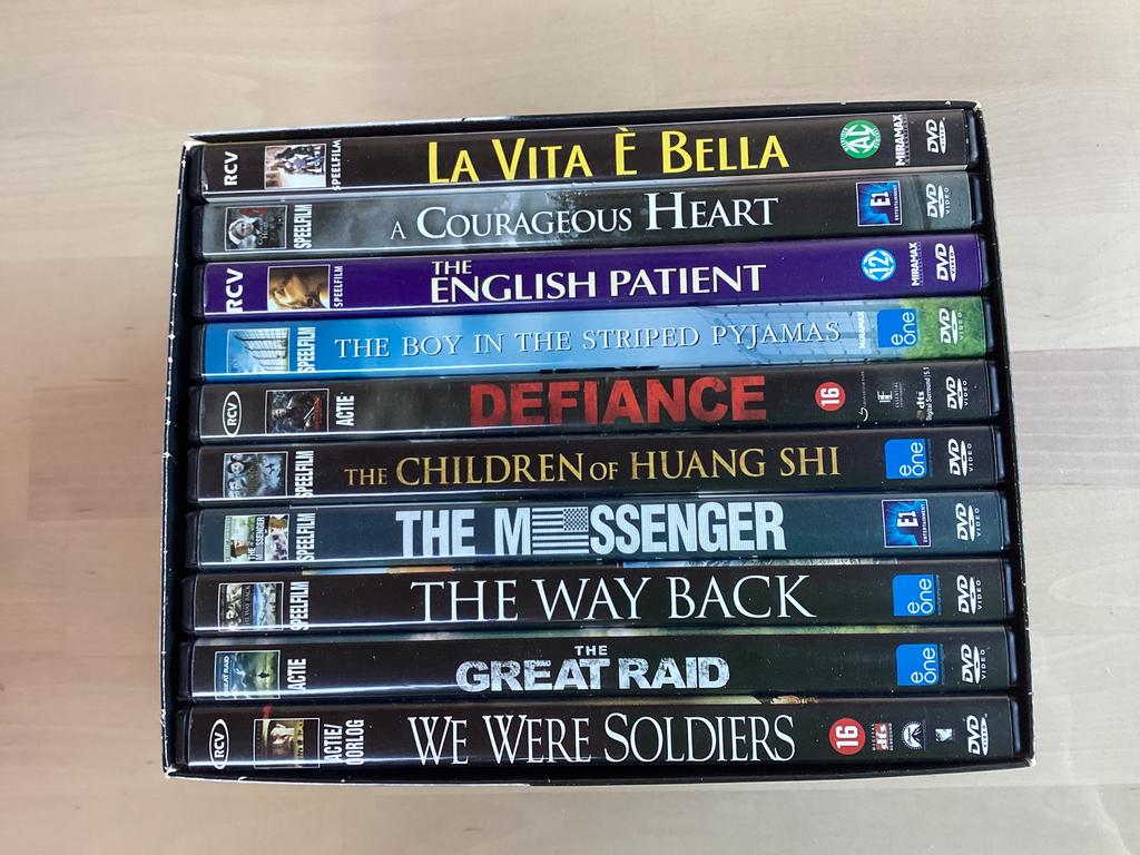 10 Dvd’s in box, Ophalen, Zo goed als nieuw