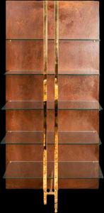 Étagère laiton et verre willy rizzo#knoll#vitra #Ponti, Antiquités & Art, Enlèvement ou Envoi