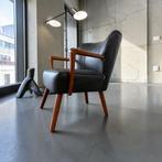 Chaise de cocktail noir//fauteuil avec accoudoirs vintage, Enlèvement