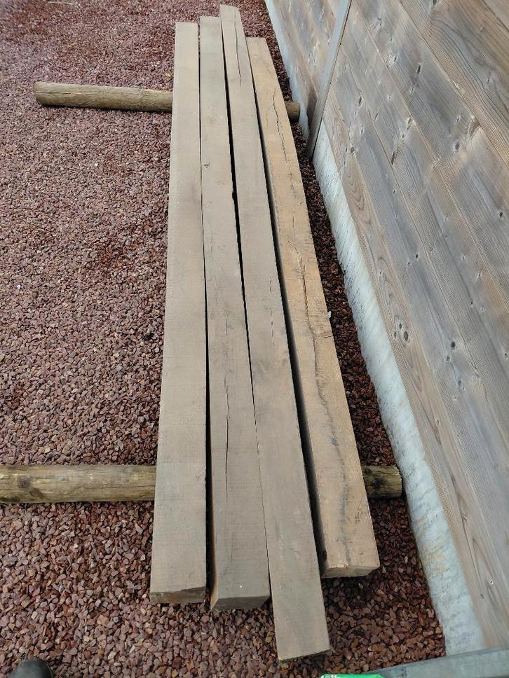 Eiken balken, Bricolage & Construction, Bois & Planches, Comme neuf, Poutre, Chêne, Enlèvement