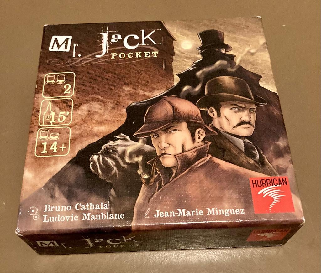 Mr. Jack Pocket spel voor 2 spelers, Een of twee spelers, Ophalen of Verzenden, Zo goed als nieuw, Hurrican