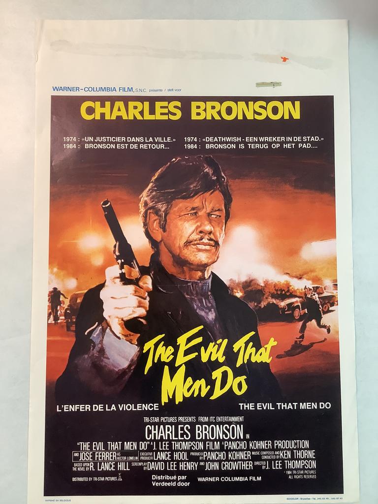 THE EVIL THAT MEN DO   FILMPOSTER   36-54 cm   Used, Ophalen of Verzenden
