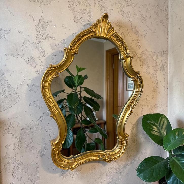 vintage gouden barok spiegel / wandspiegel, Antiek en Kunst, Antiek | Spiegels, Ophalen
