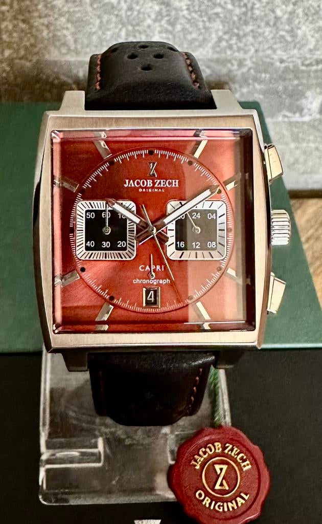 JACOB ZECH CAPRI SPORT CHRONO TWV449€! 💯%NIEUW!, Handtassen en Accessoires, Sporthorloges, Nieuw, Ophalen of Verzenden