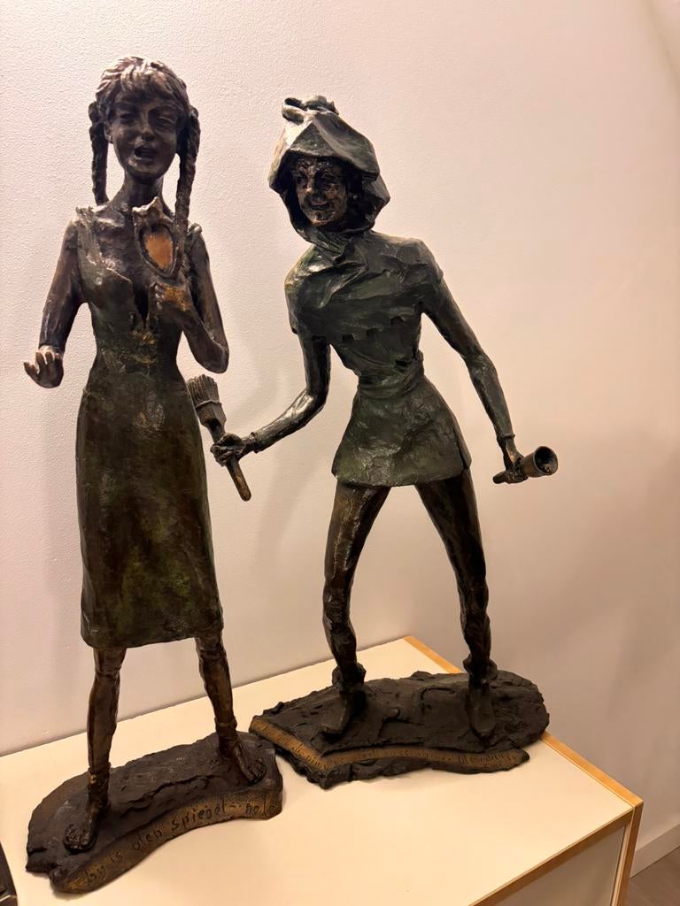 Bronzen beelden Herman De Somer, Antiquités & Art, Antiquités | Bronze & Cuivre, Bronze, Enlèvement