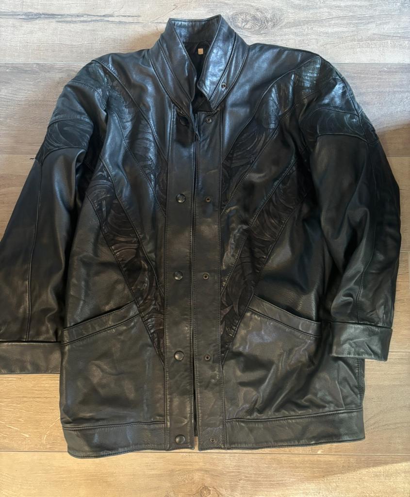 Lederen jas, Vêtements | Femmes, Vestes | Hiver, Enlèvement ou Envoi, Comme neuf, Taille 42/44 (L), Blanc