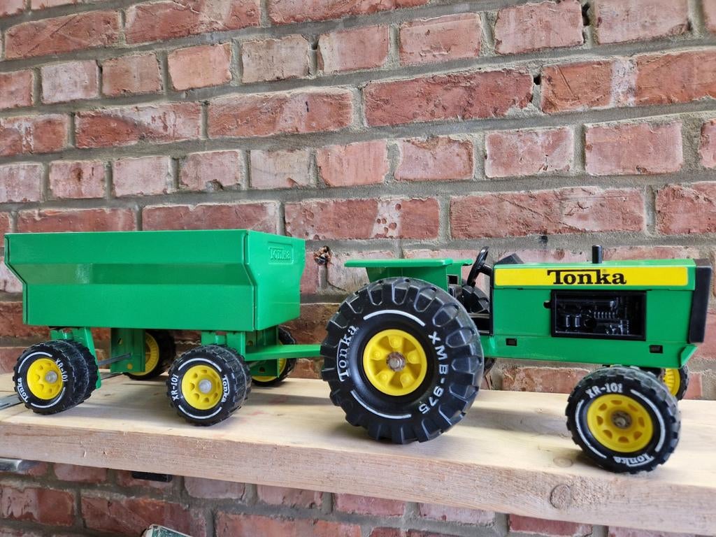 Tonka tractor met kar, Collections, Enlèvement ou Envoi