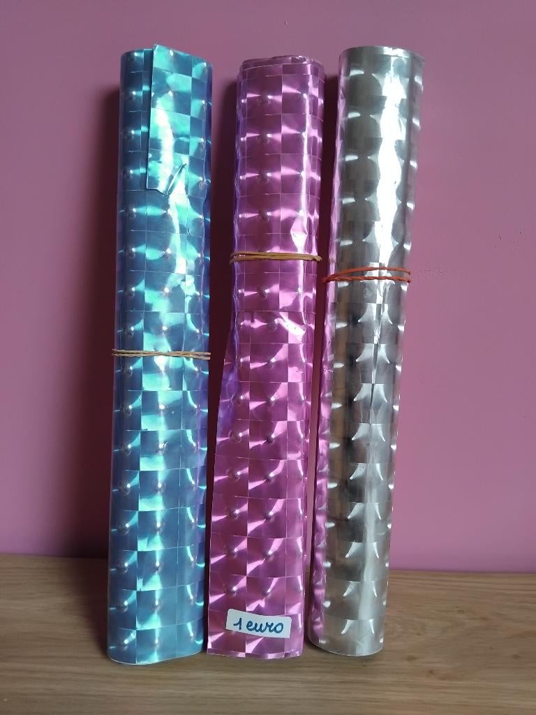 Set van 3 rollen Holografische Zelfklevende Folie, Hobby en Vrije tijd, Kaarten | Zelfgemaakt, Zo goed als nieuw, Ophalen