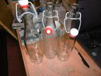 3 bouteilles en verre avec bouchons en métal, Maison & Meubles, Enlèvement ou Envoi, Comme neuf