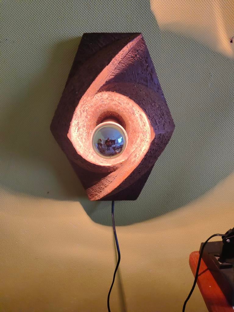 Vintage grote  Brutalist Keramiek Wandlamp jaren 70, Verzamelen, Retro, Ophalen of Verzenden