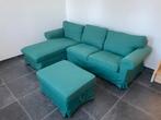 Canapé 3 places Ektorp et repose-pieds, Maison & Meubles, Enlèvement, Utilisé, Tissus