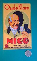 Oud etiket genever "Nico", Verzamelen, Ophalen of Verzenden