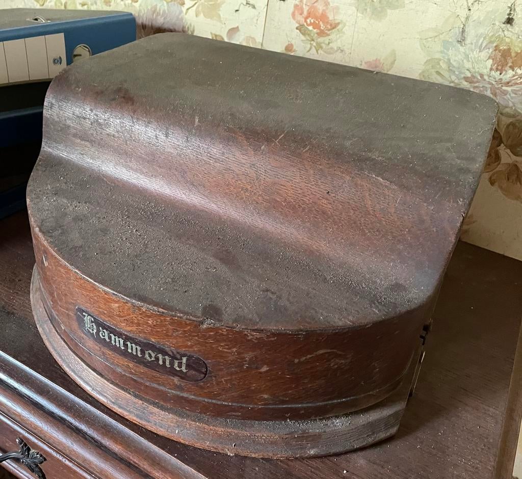 Antiek  typemachine Hammond, met deksel, Antiek en Kunst, Ophalen