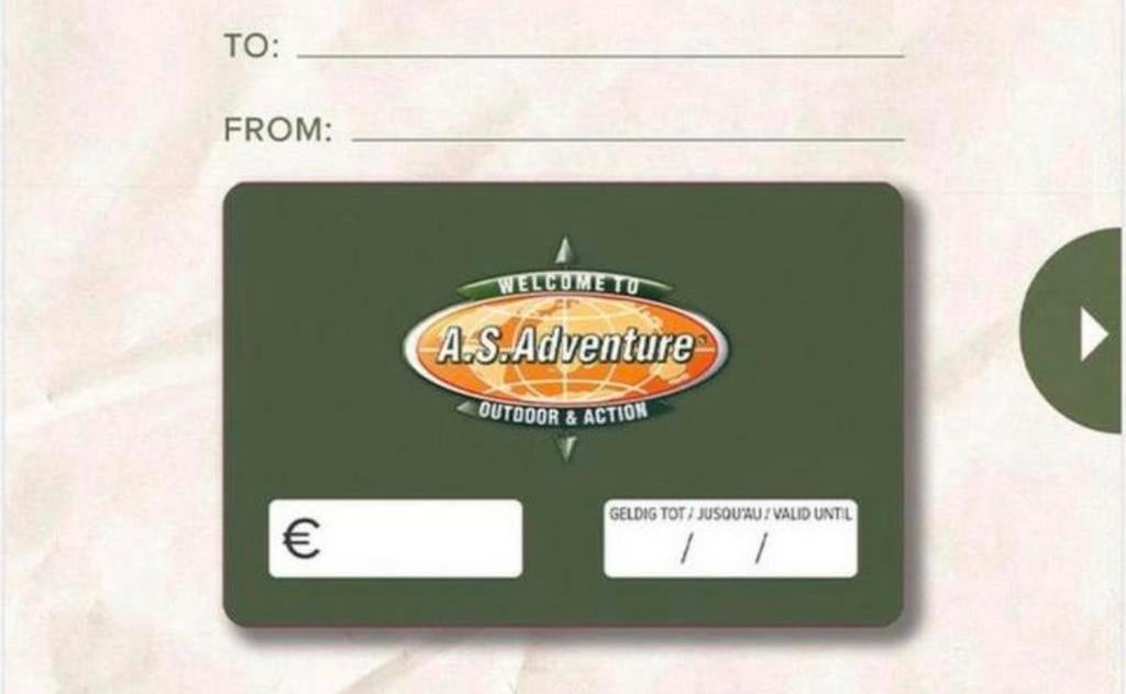 AS Adventure cadeaubon ter waarde van 469,99 euro, Ophalen, Nieuw in verpakking