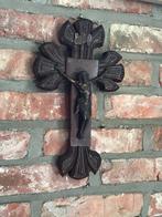 Oud houten kruisbeeld met corpus in samac, Verzamelen, Ophalen of Verzenden, Zo goed als nieuw